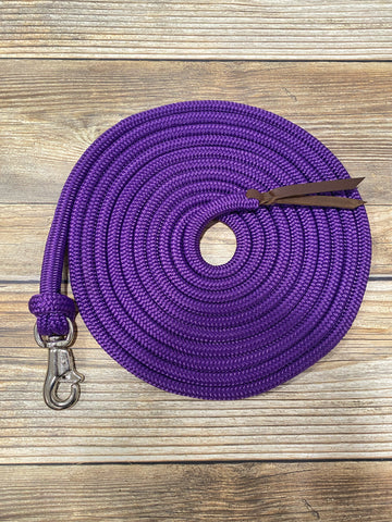 22' Purple Lead Rope w/ Bull Snap