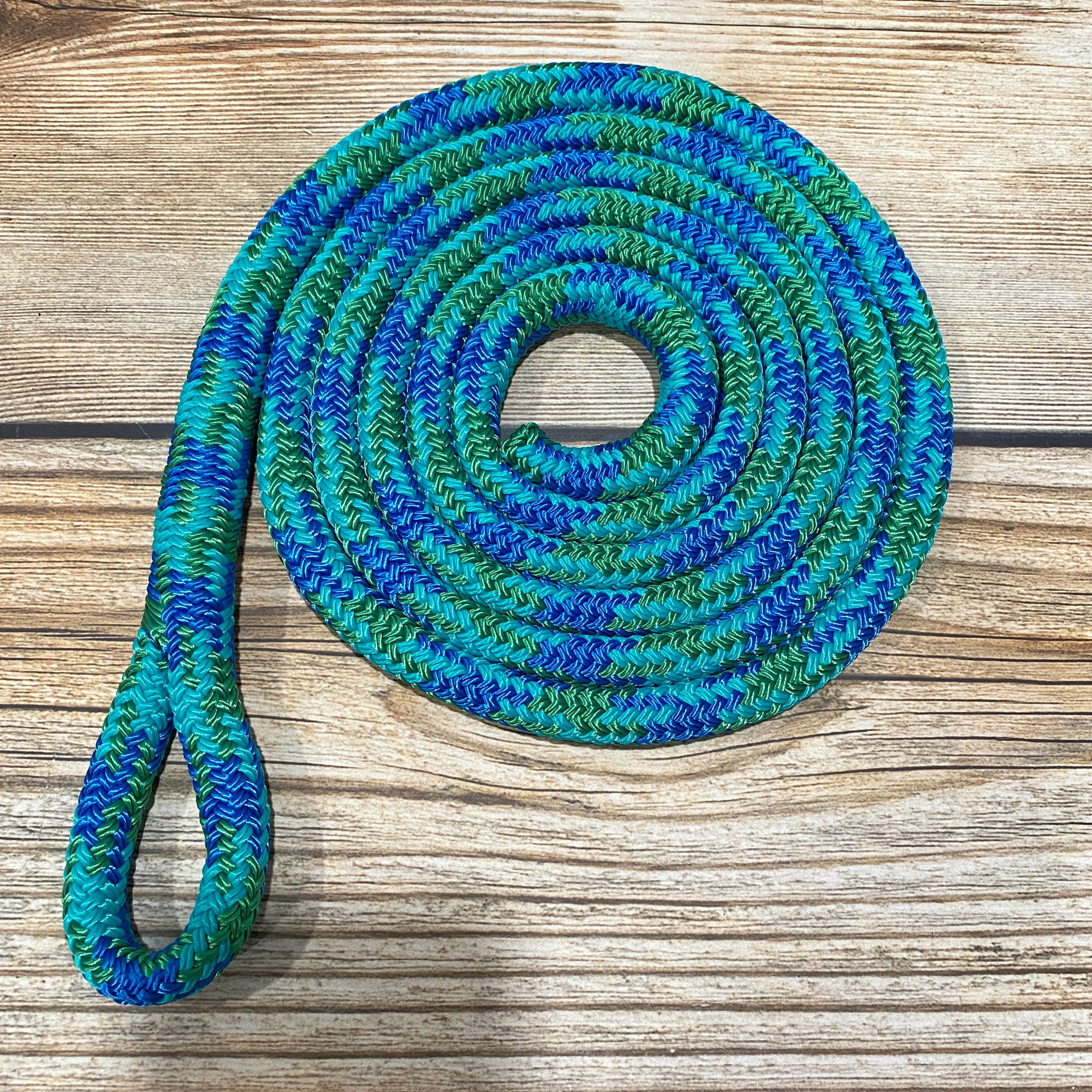 8' Blue/Turquoise/Kelly Green Lead Rope