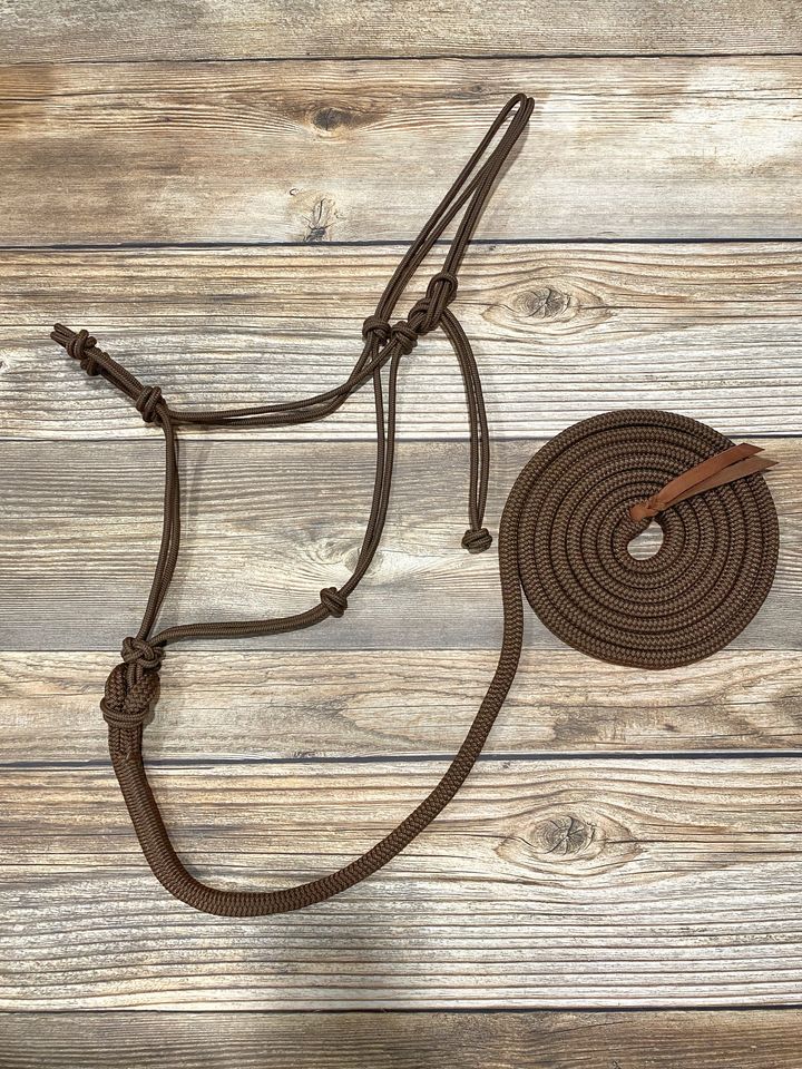 thumbnail image 2 of EMNHT 12' Lead Rope With Twist Snap & Soft Rope Halter – Parelli Training – Many Colors 2 of 3
