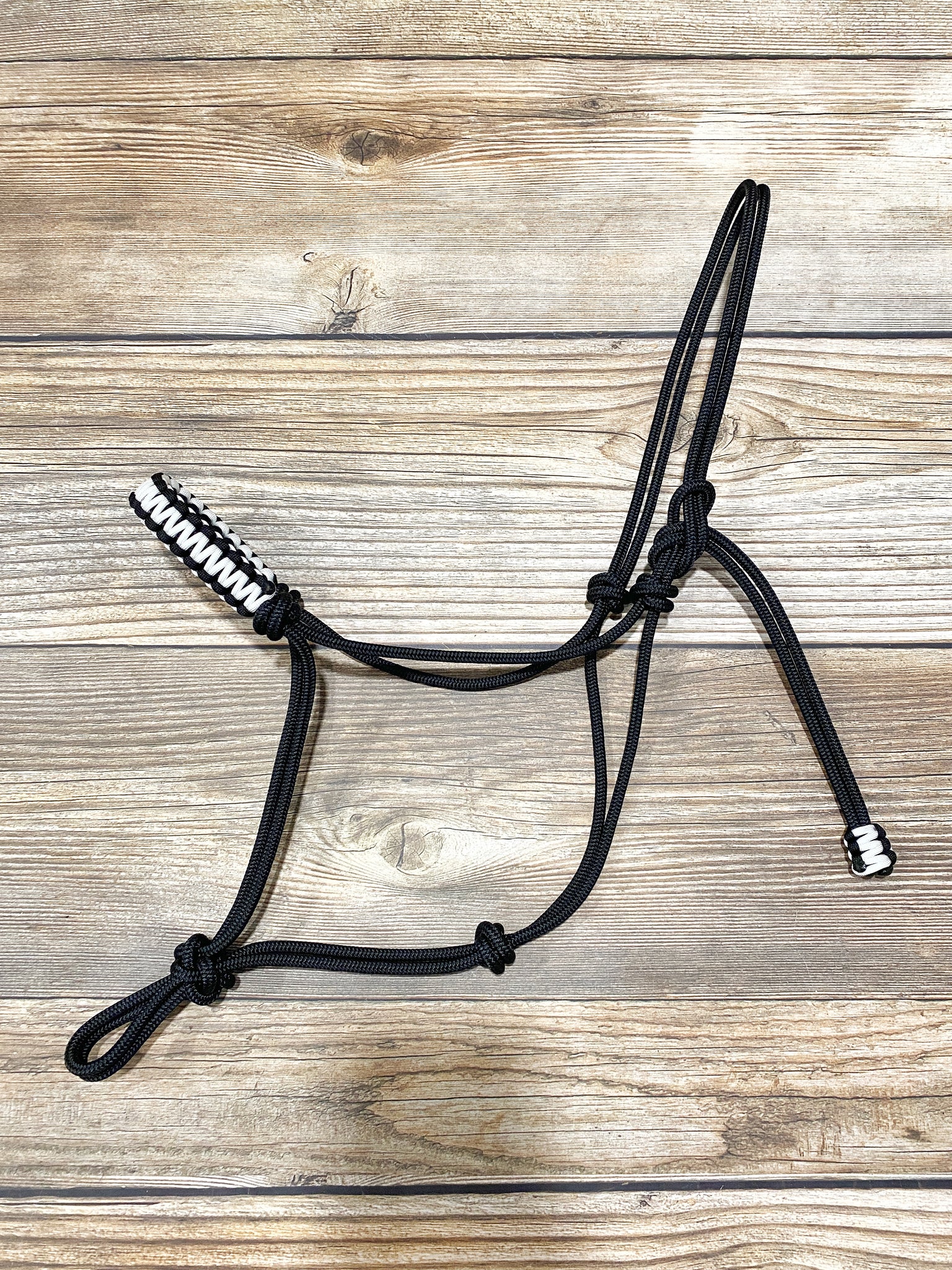 2 Knot Rope Halter w/ Braided Noseband