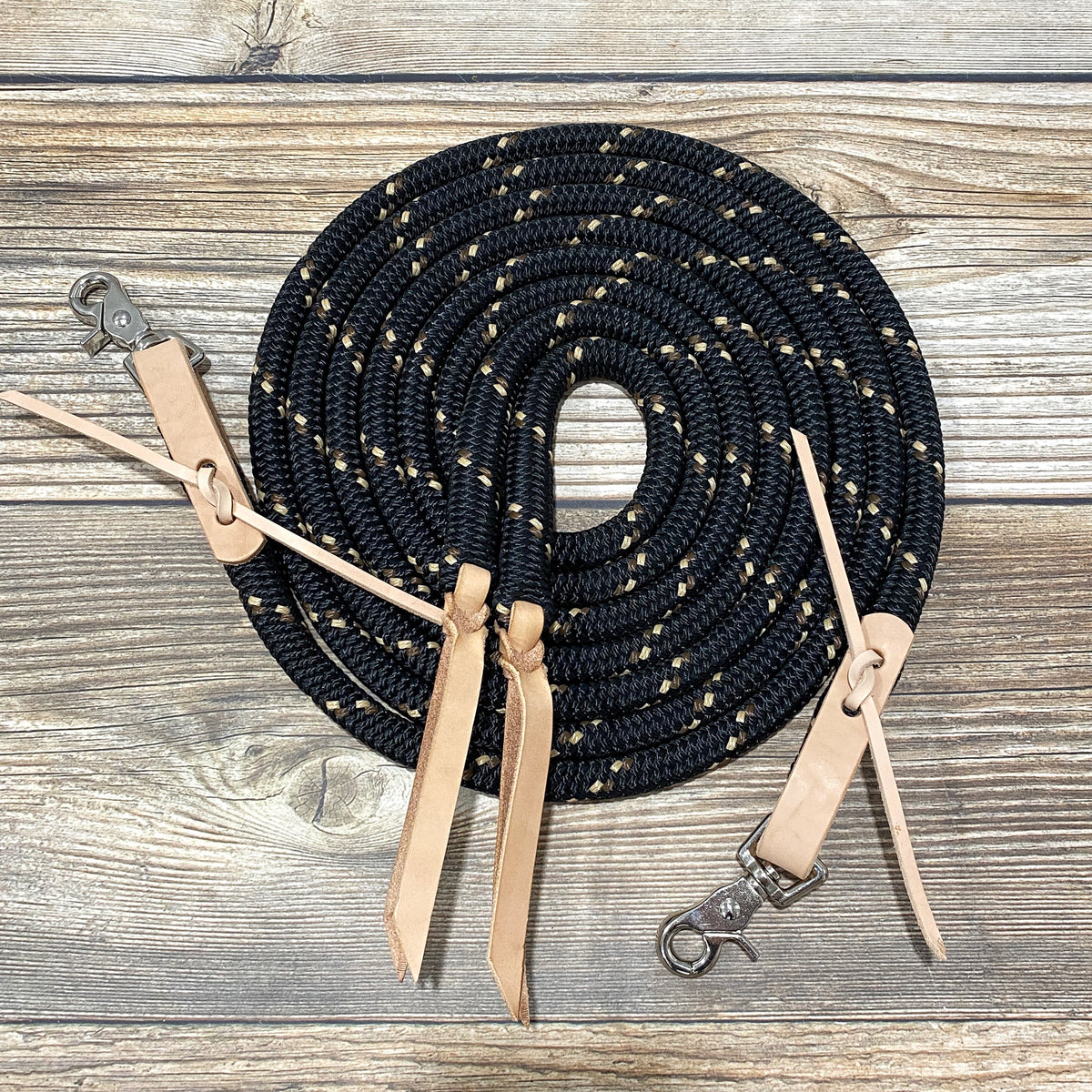 Yacht Rope Split Reins with Snaps & Water Loops – Counter Canter Designs