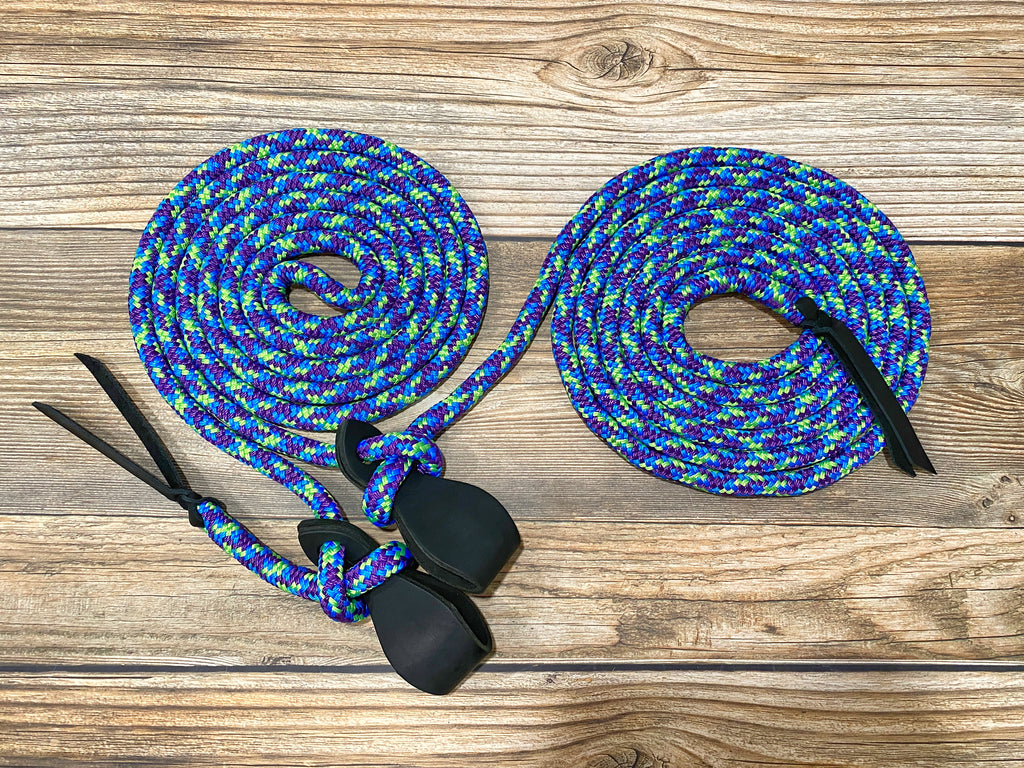 Yacht Rope Mecate Rein Set with Slobber Straps – Counter Canter Designs